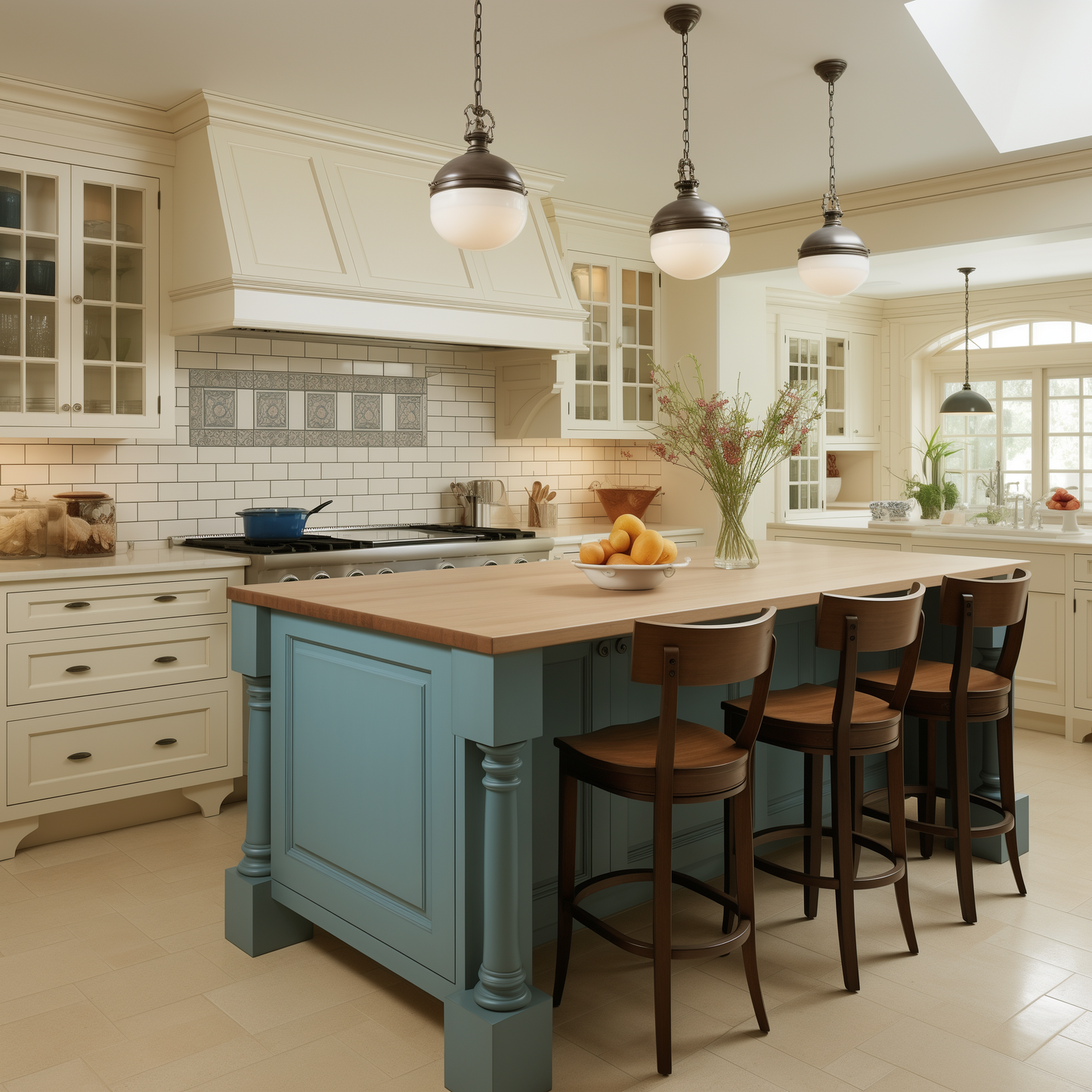 linen white painted kitchen