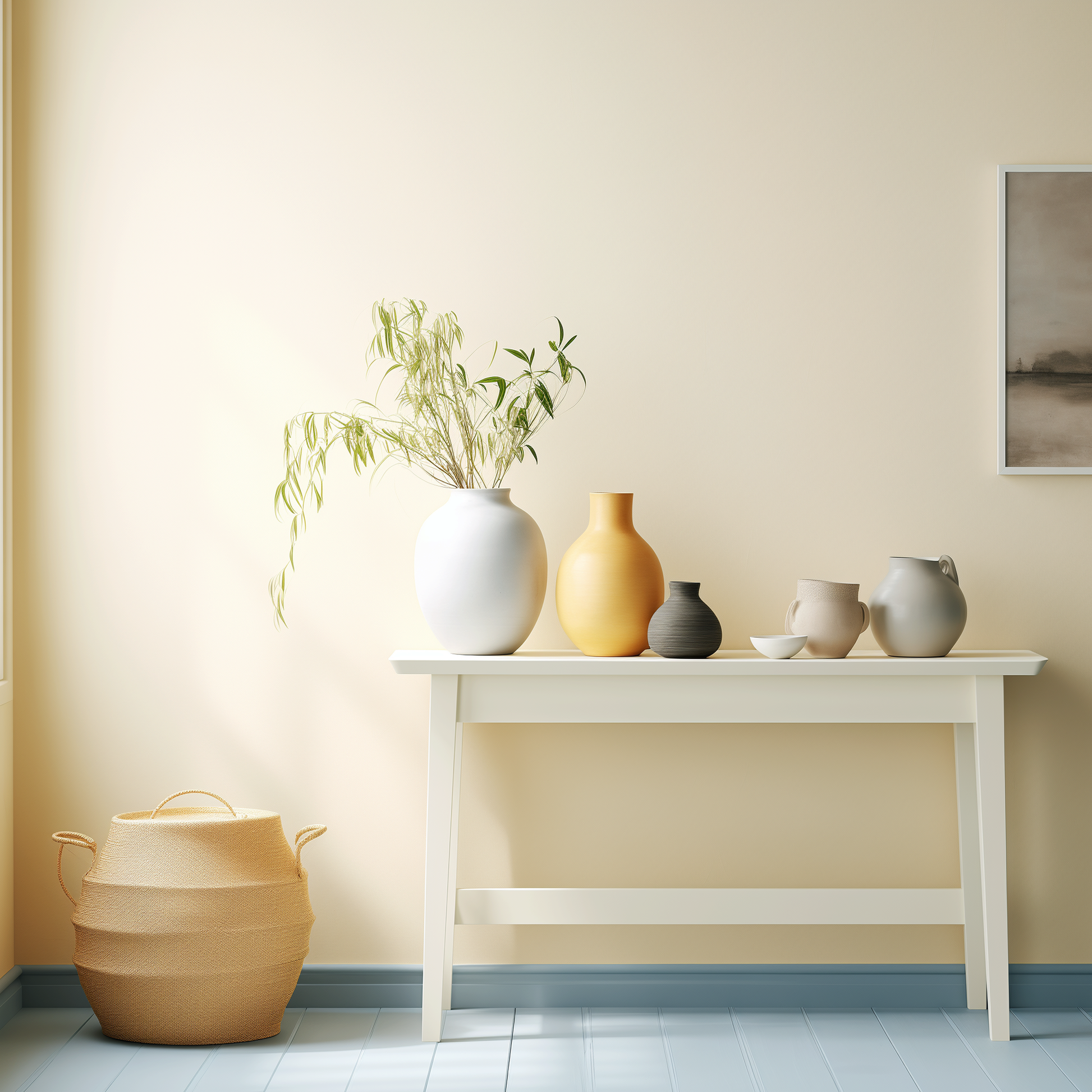 mayonnaise painted hallway