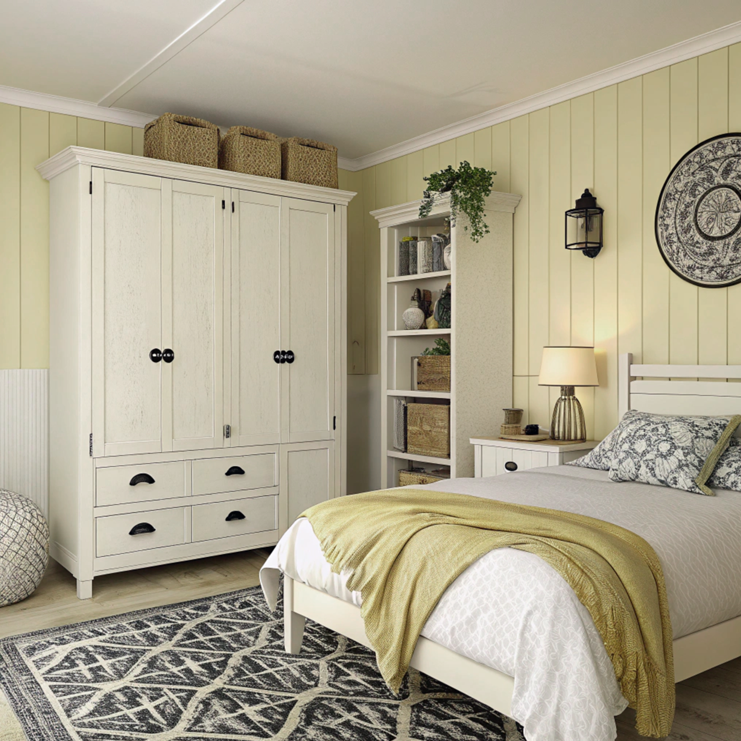 mellowed ivory painted bedroom