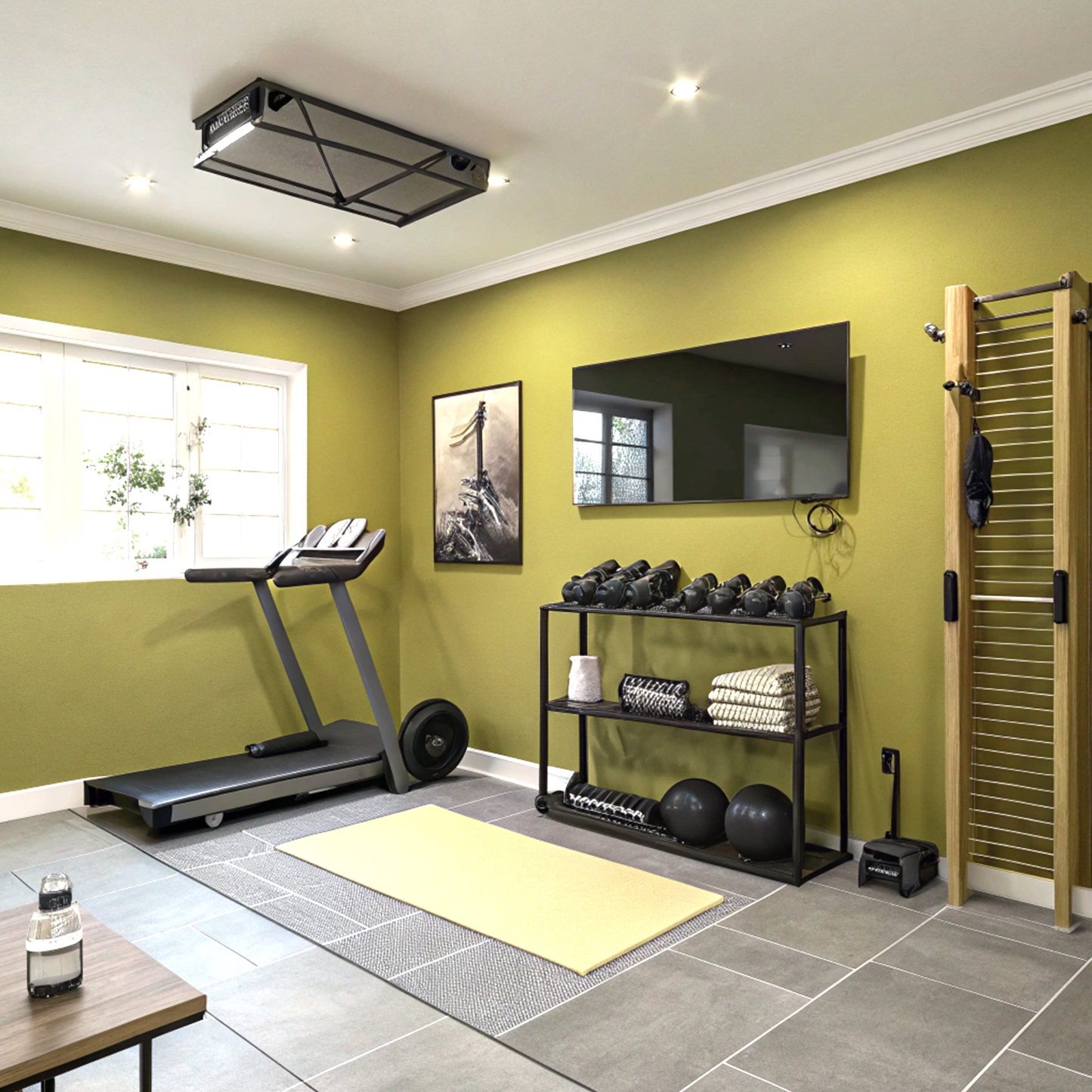 olive tree painted gym