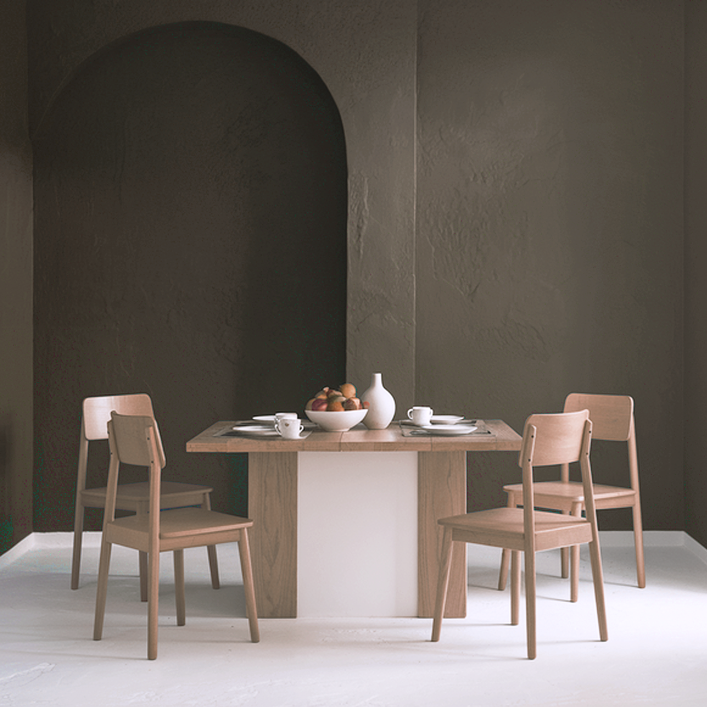 otter brown painted dinning room