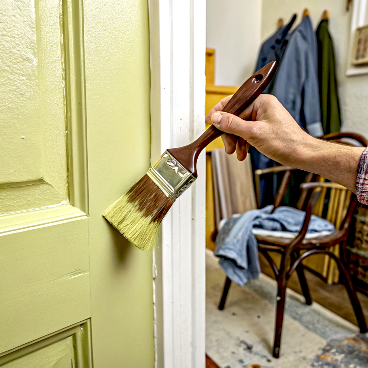 pale avocado paint brush