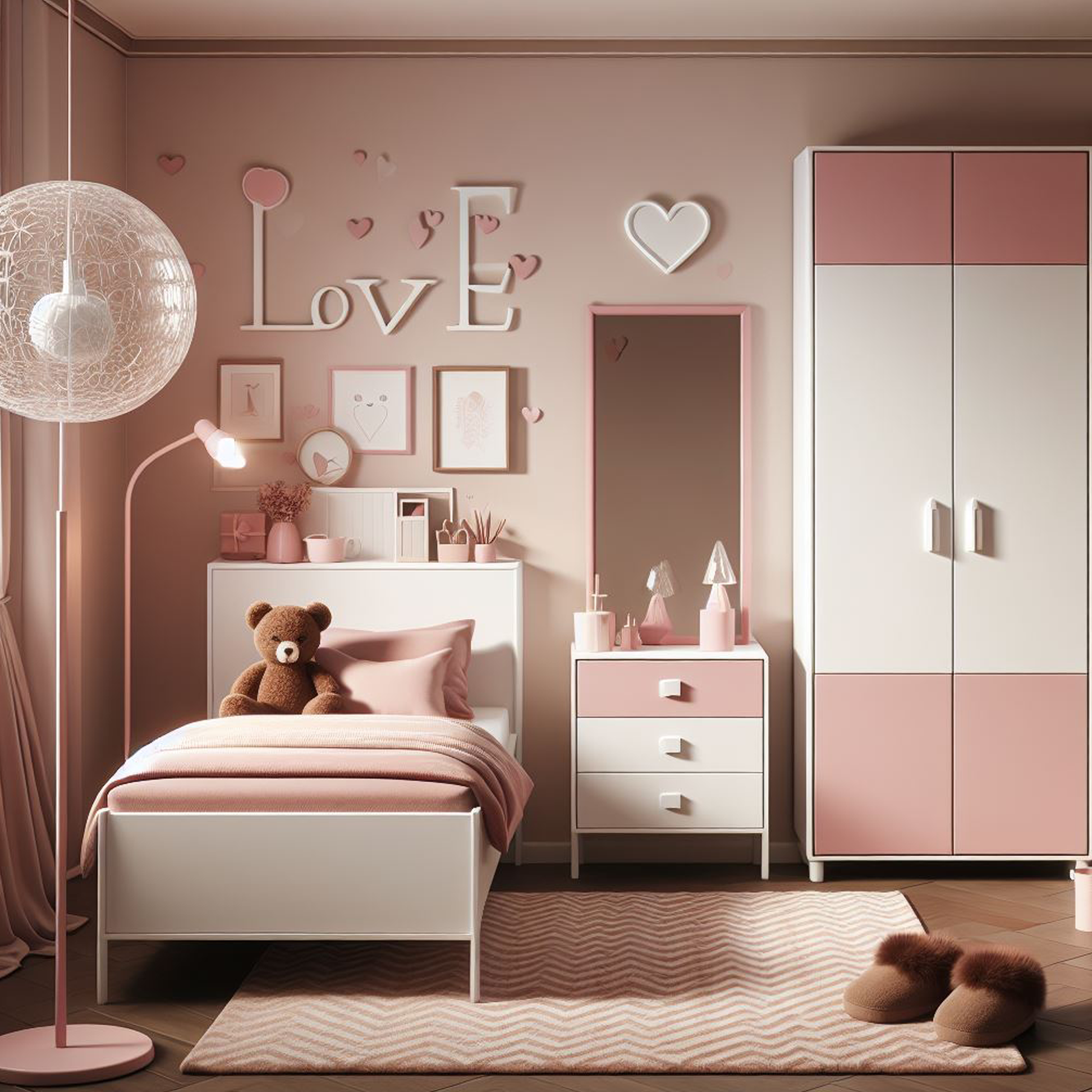pale petal painted bedroom