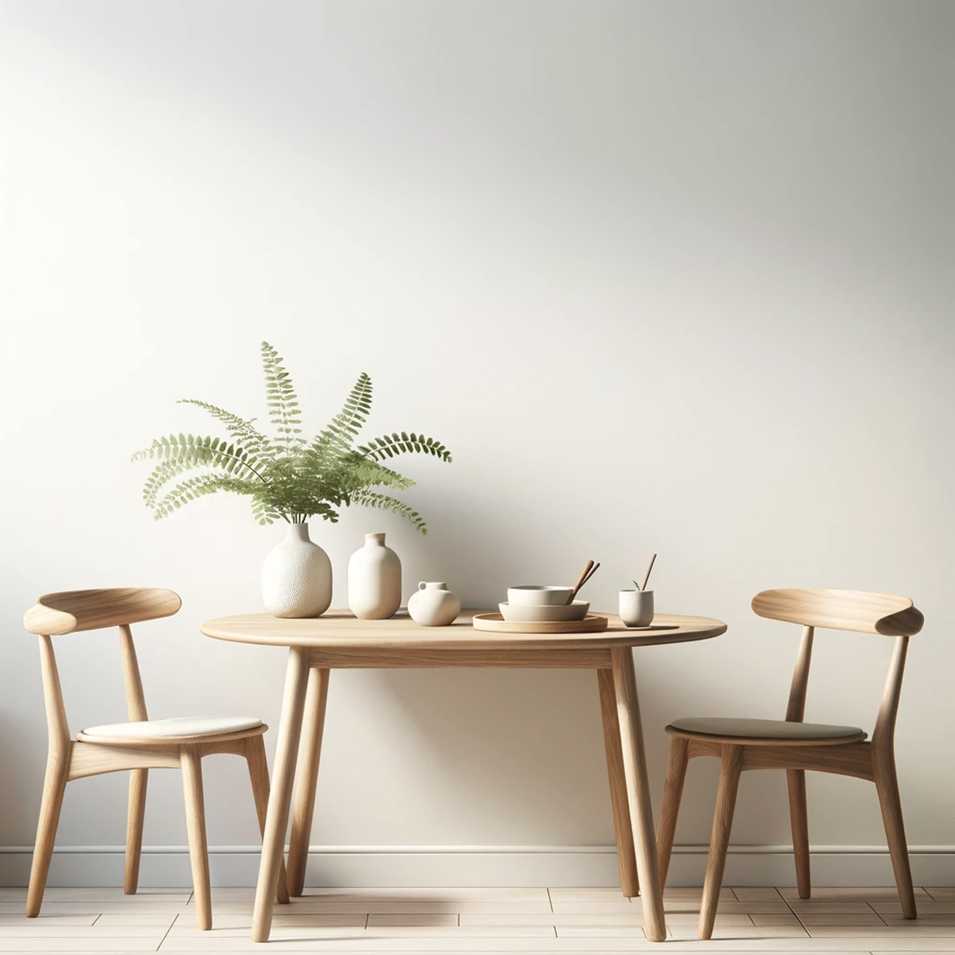 palest pistachio dining area