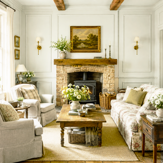 paper white painted living room