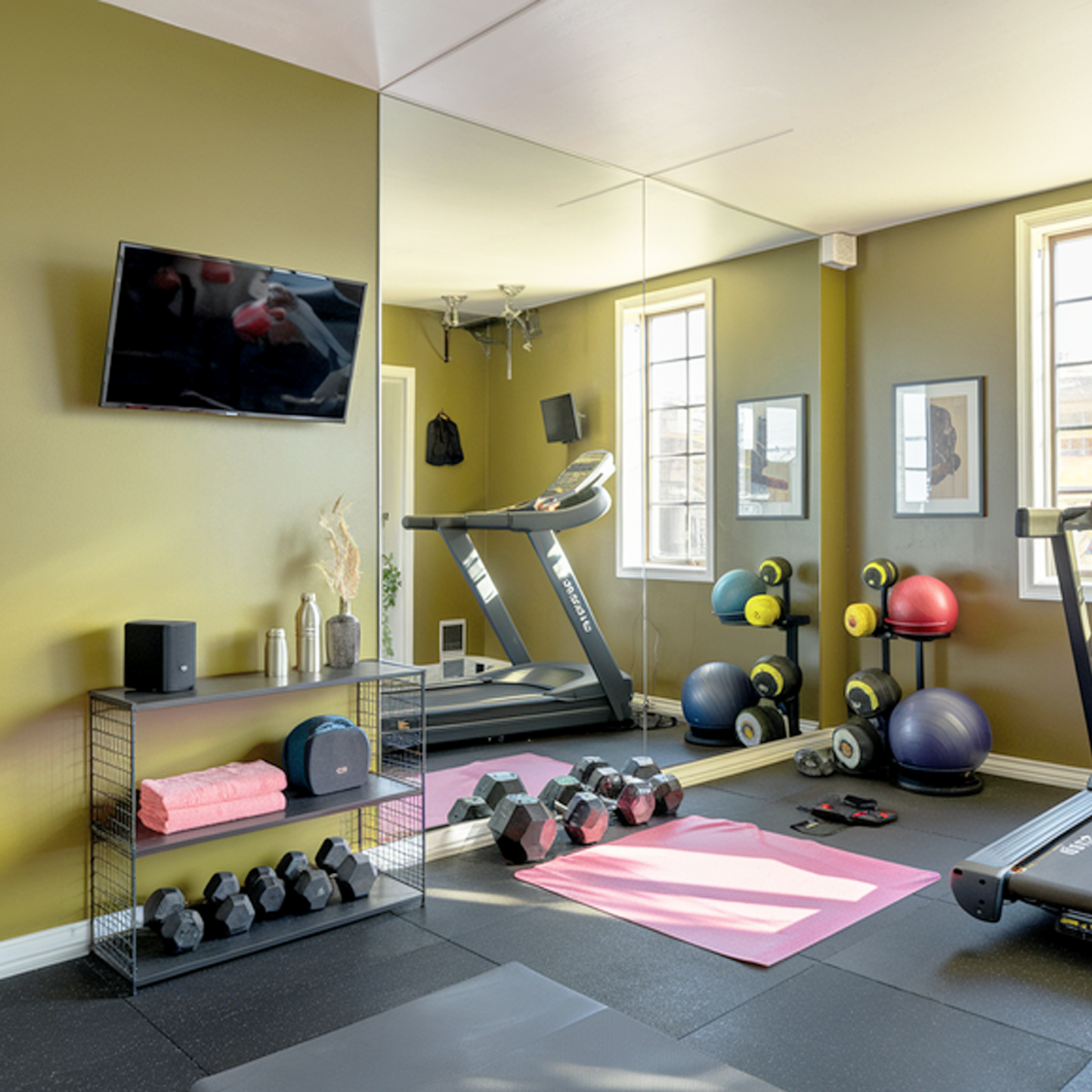 parrot green painted gym