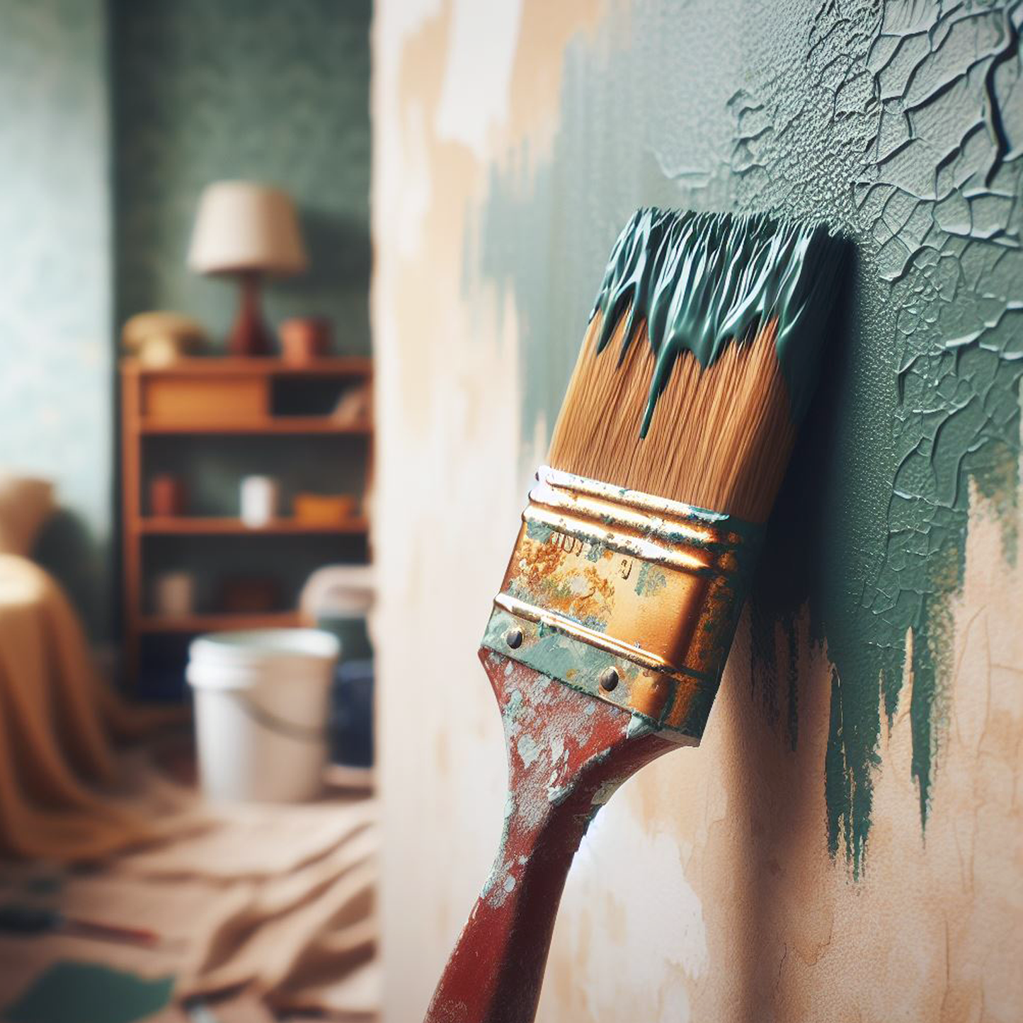 pine green paint brush