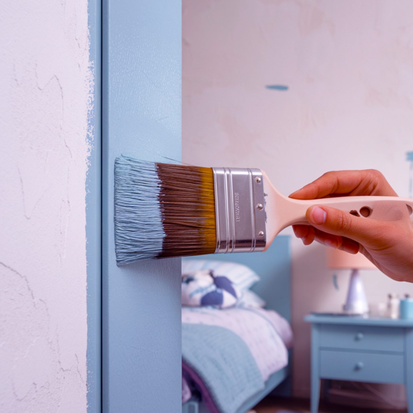 pressed violet paint brush