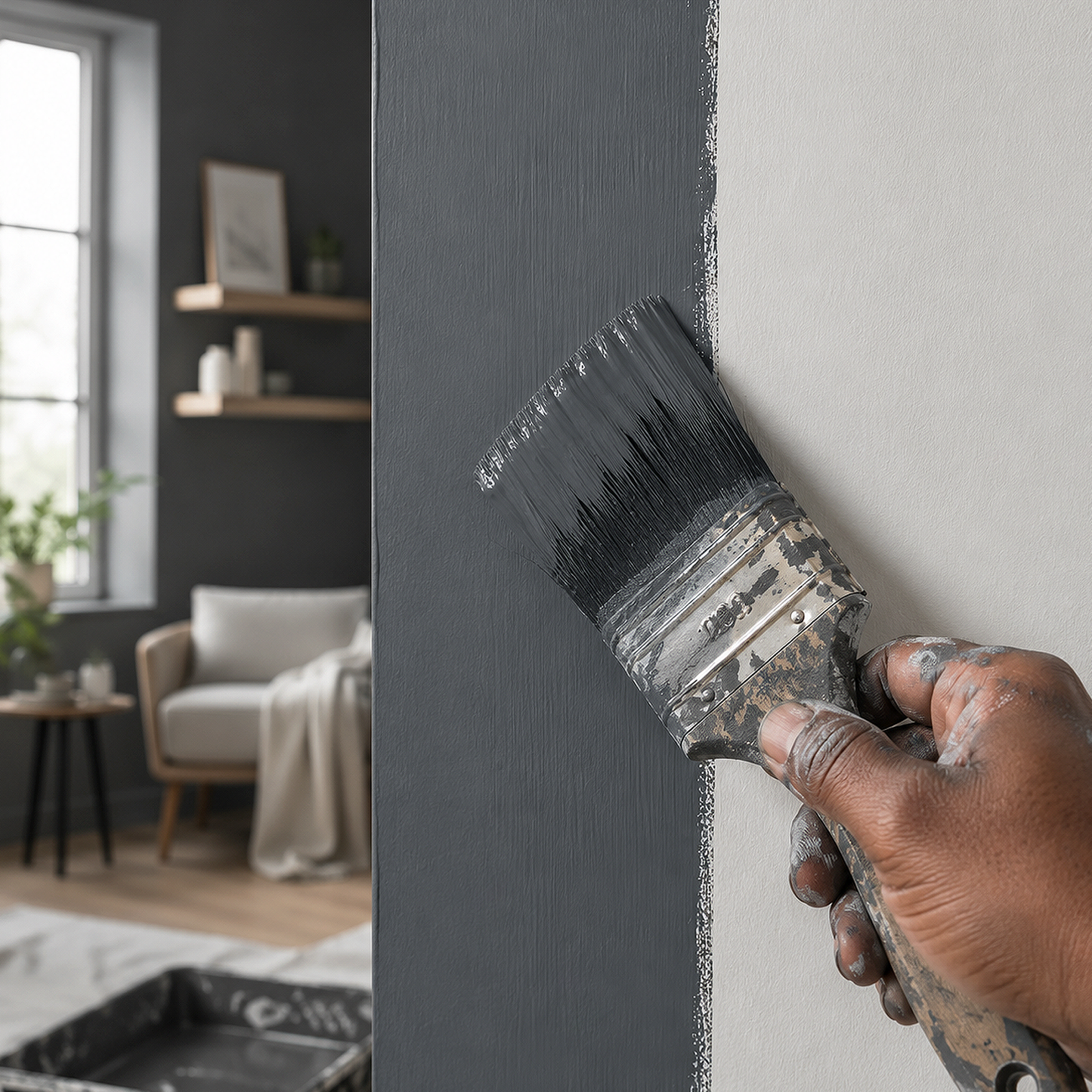 raccoon fur paint brush