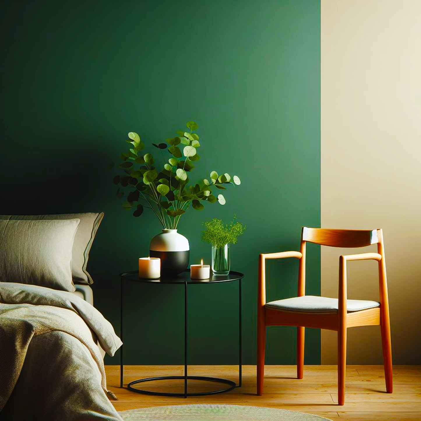rainforest foliage painted bedroom