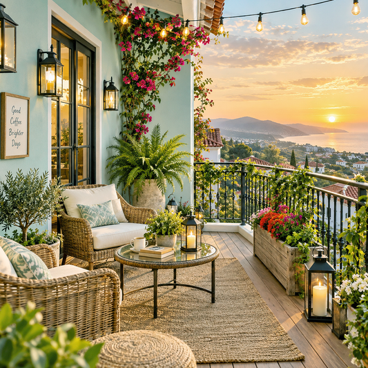 rhine river painted balcony