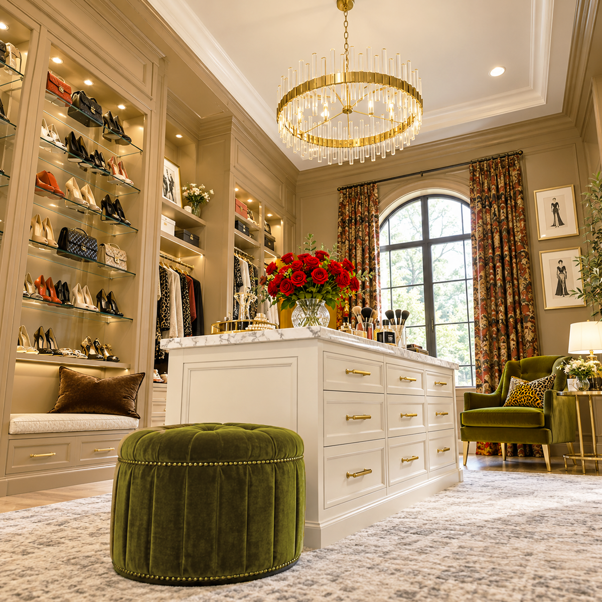 richmond gold brush walk in closet