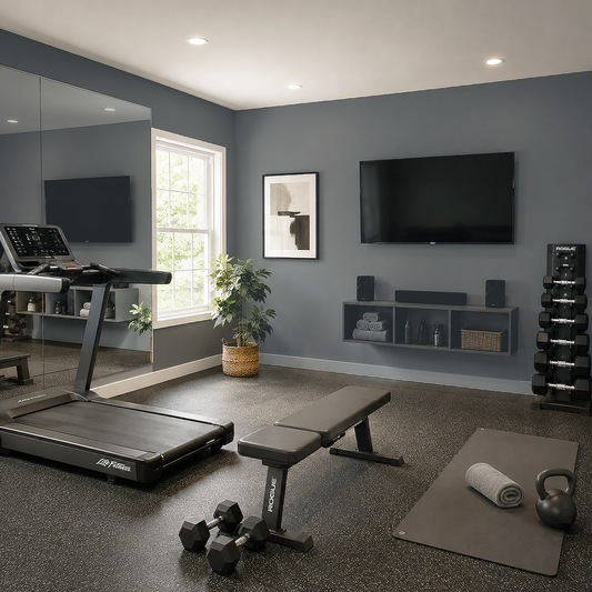 rocky coast painted gym