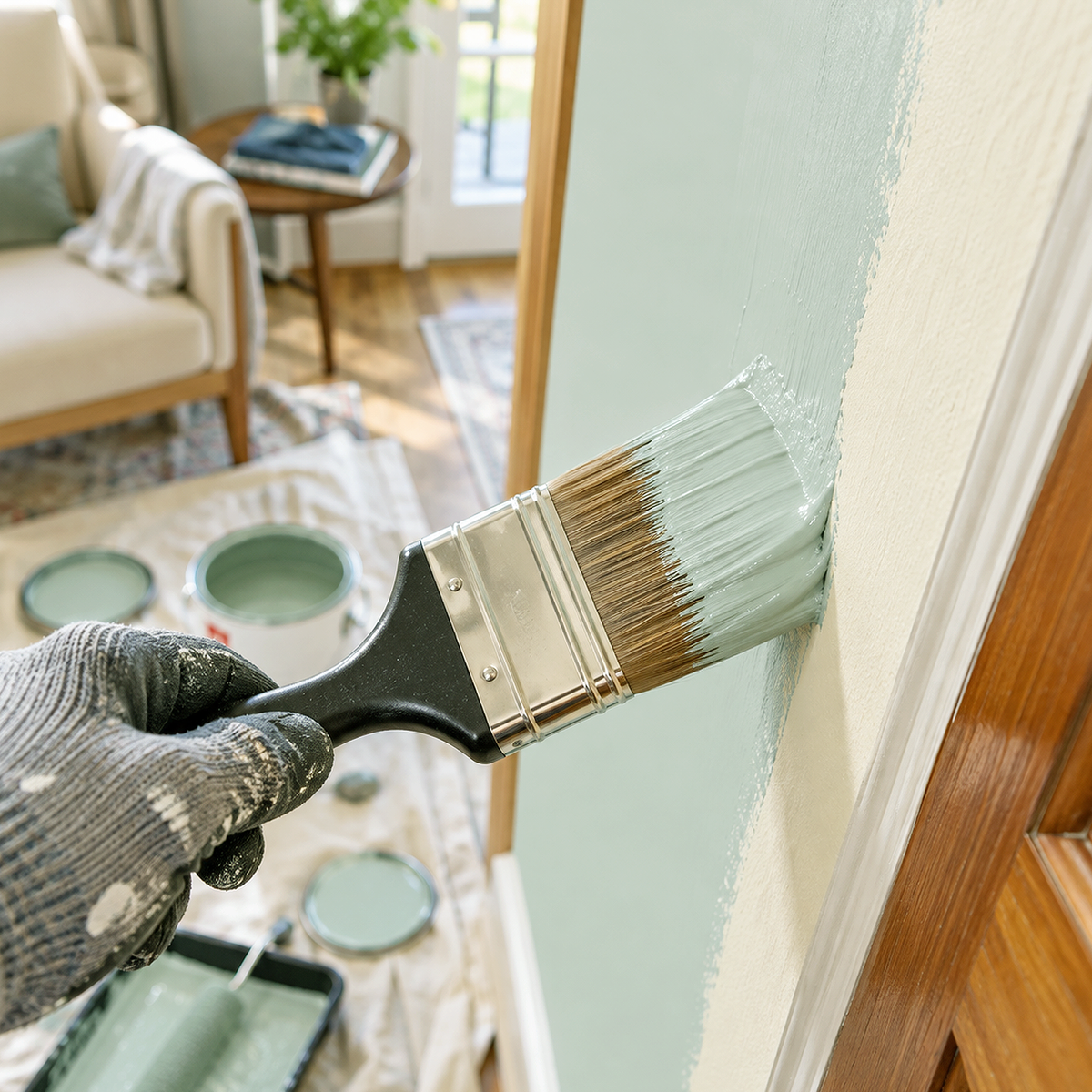 sage tint paint brush