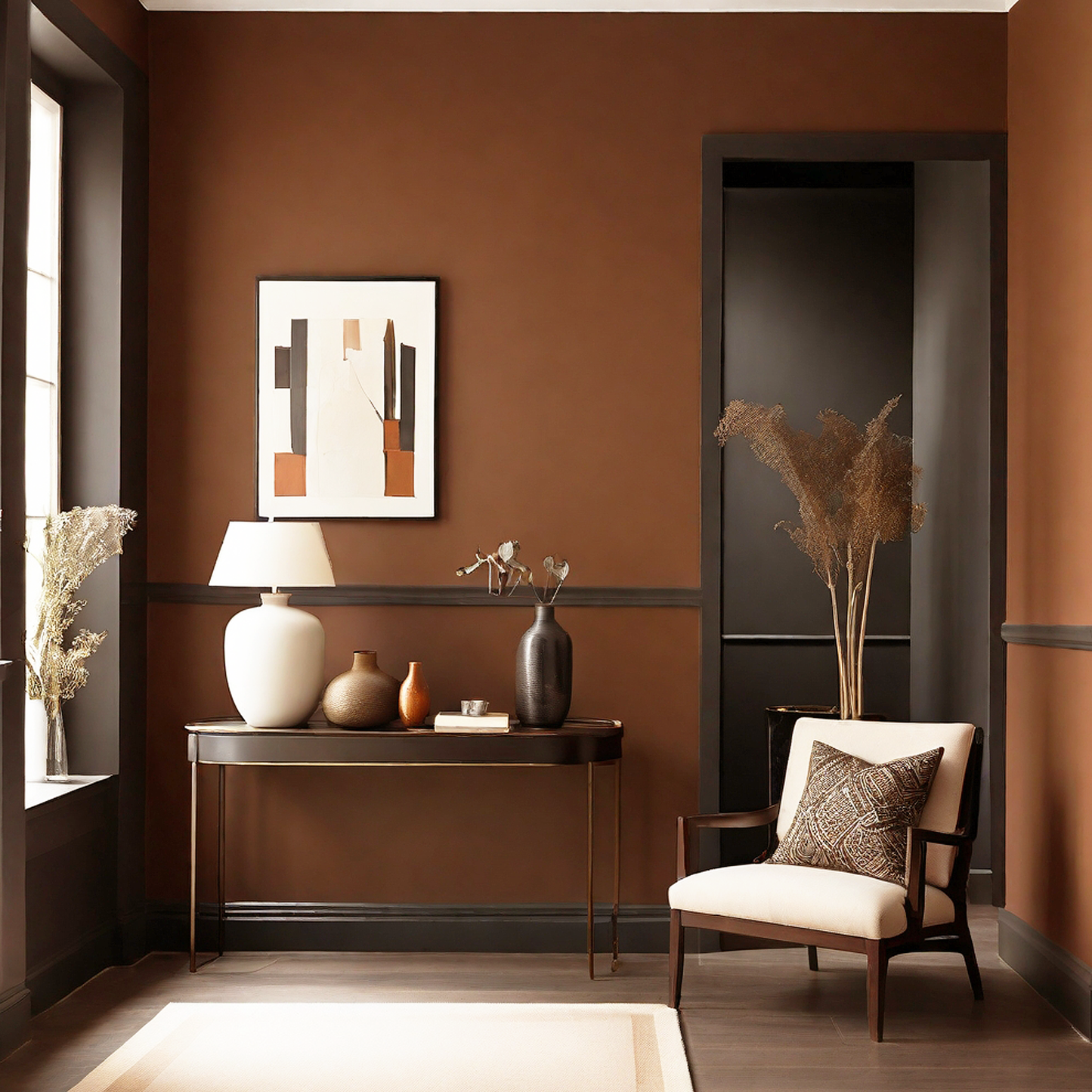 satchel painted hallway