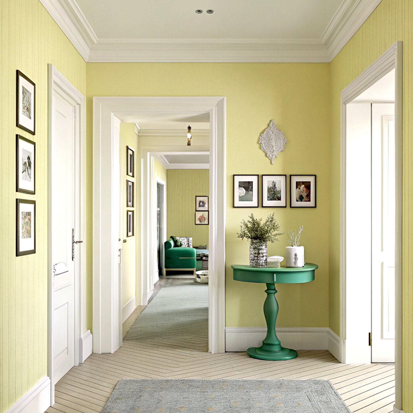 sesame painted hallway