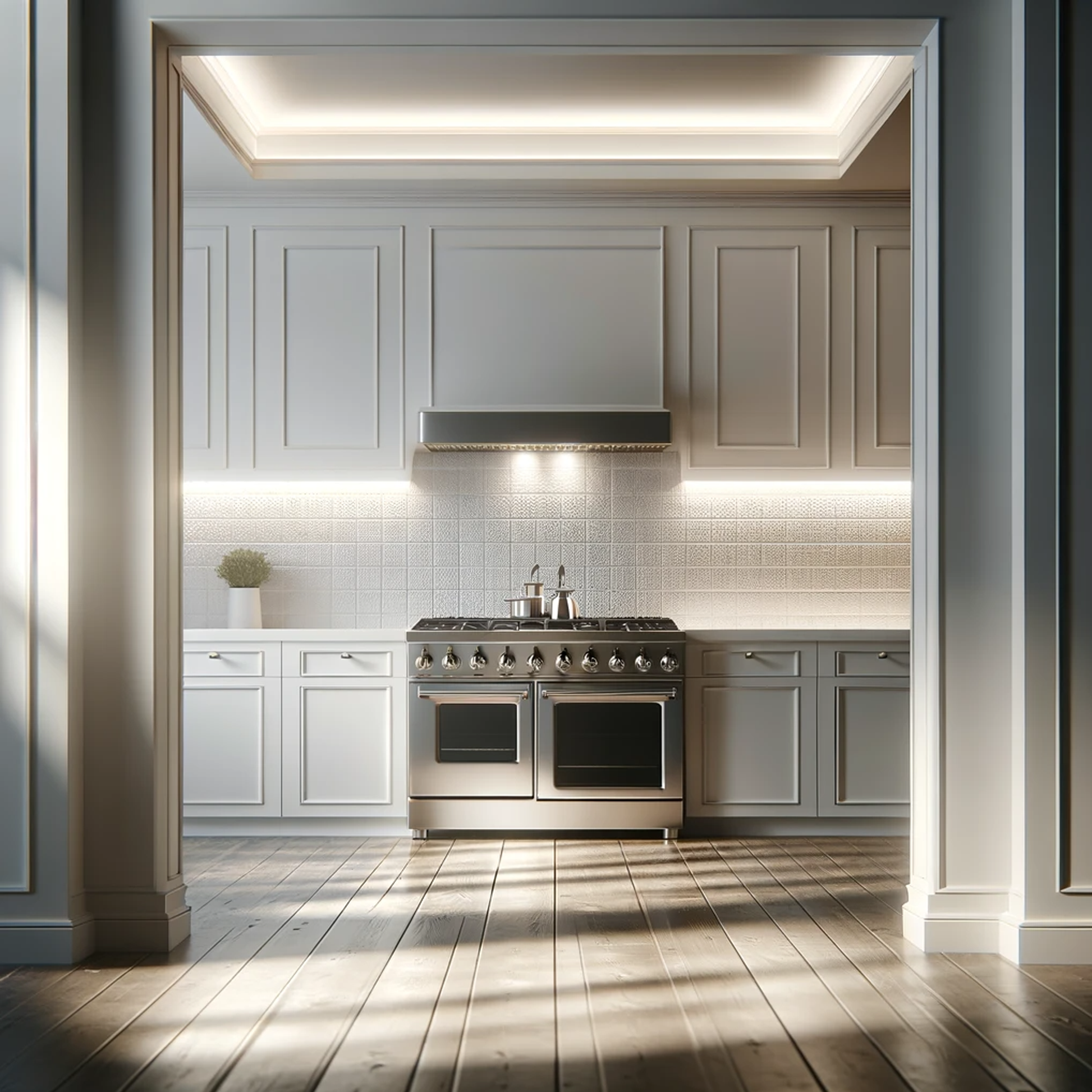 simply white painted kitchen