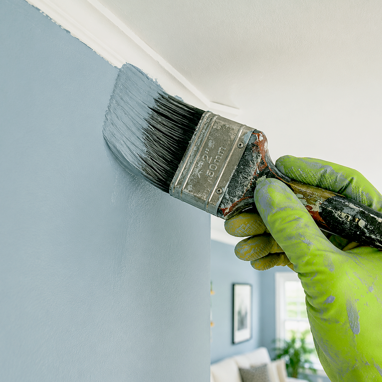 slate blue paint brush