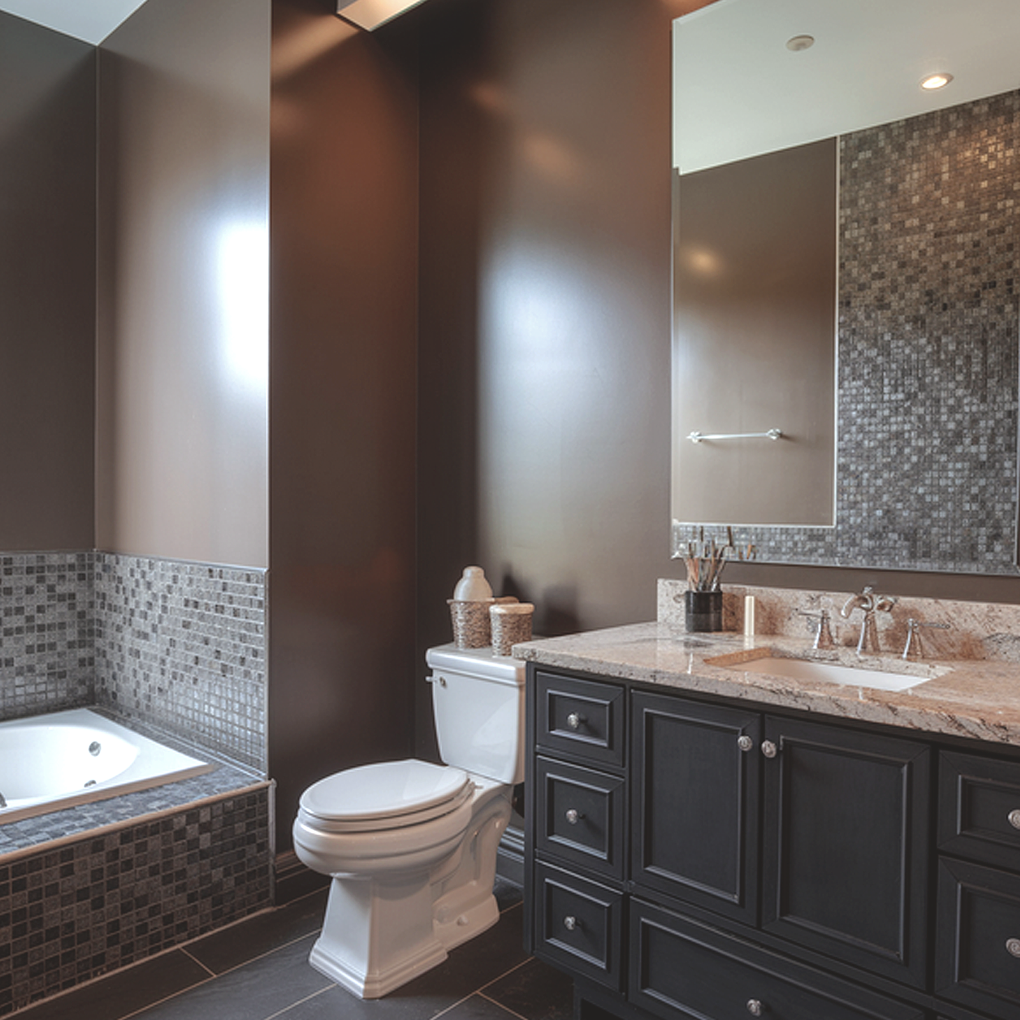 smoked oyster painted bathroom