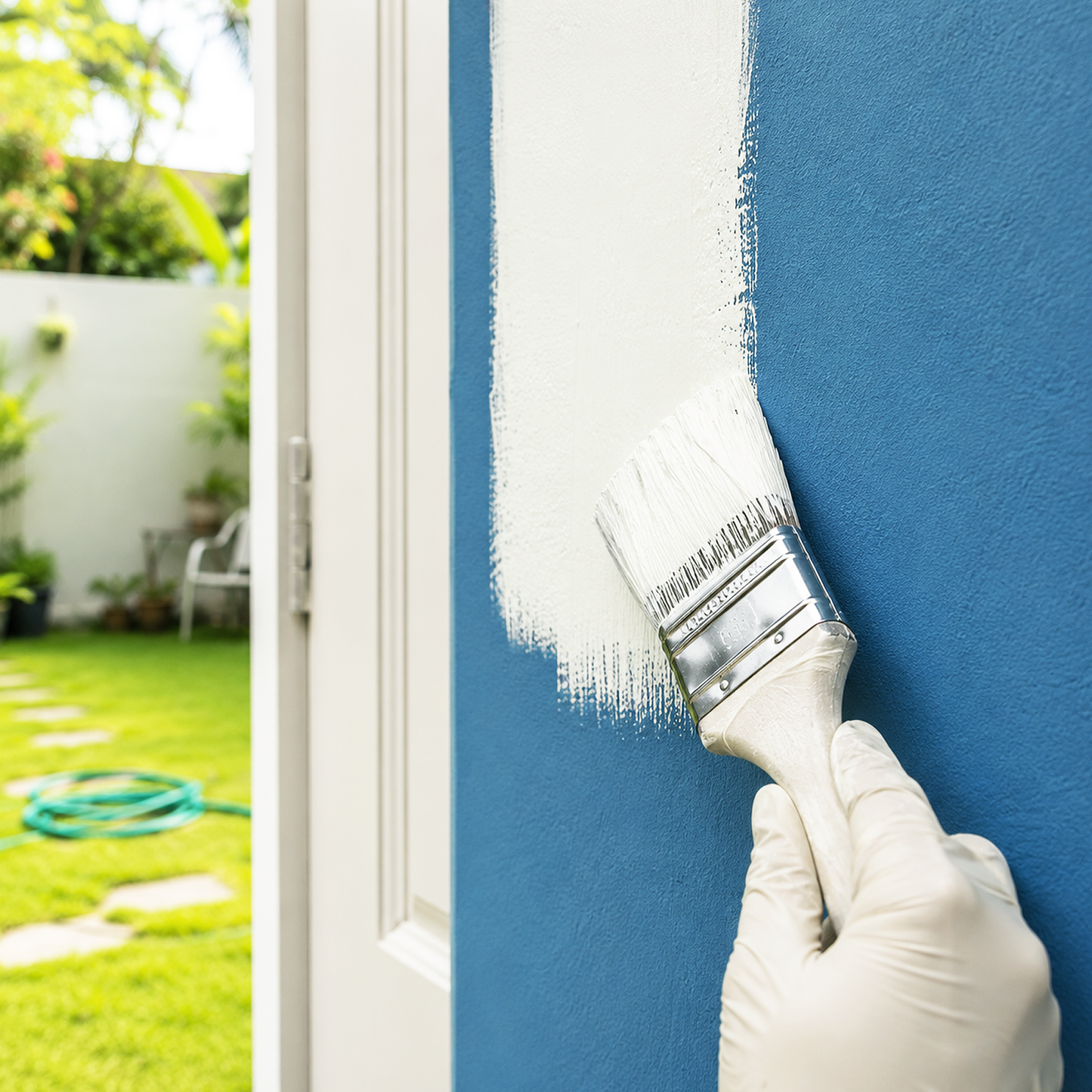 snowfall white paint brush