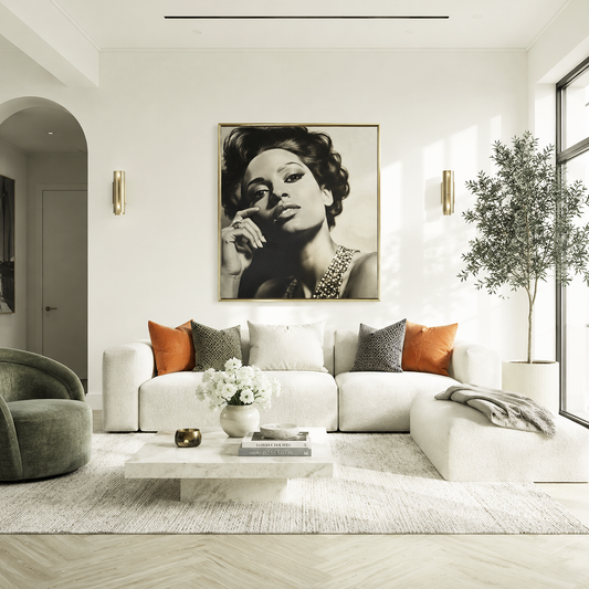 snowfall white painted living room