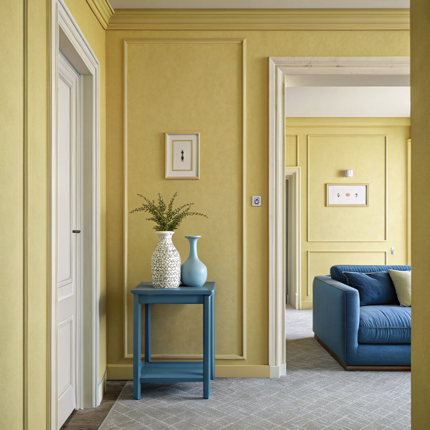 spring dust painted hallway
