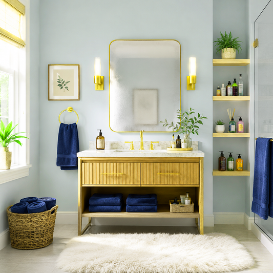 wales gray painted bathroom