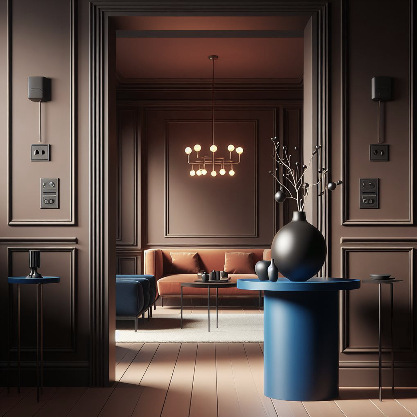 wenge painted hallway
