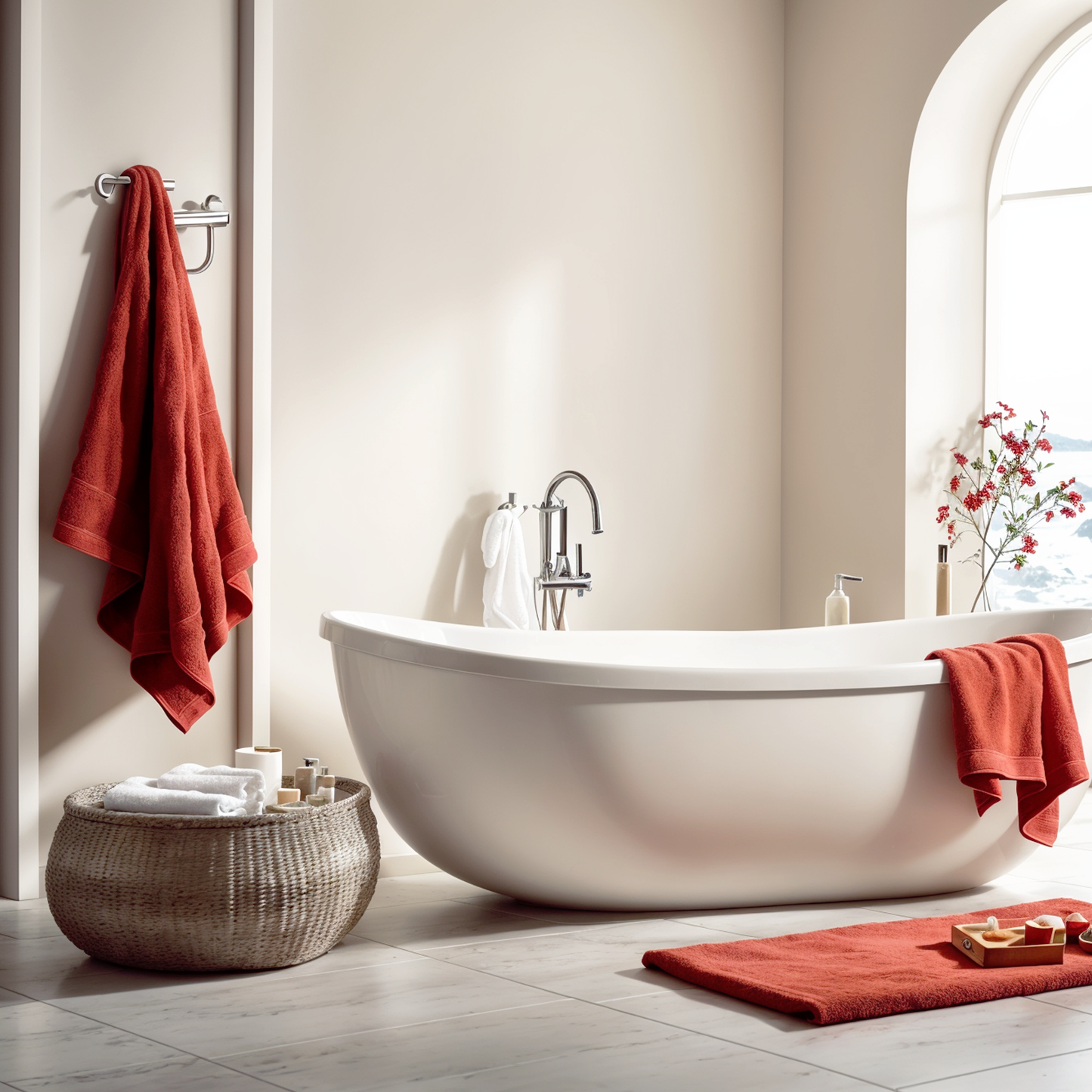 white color painted bathroom
