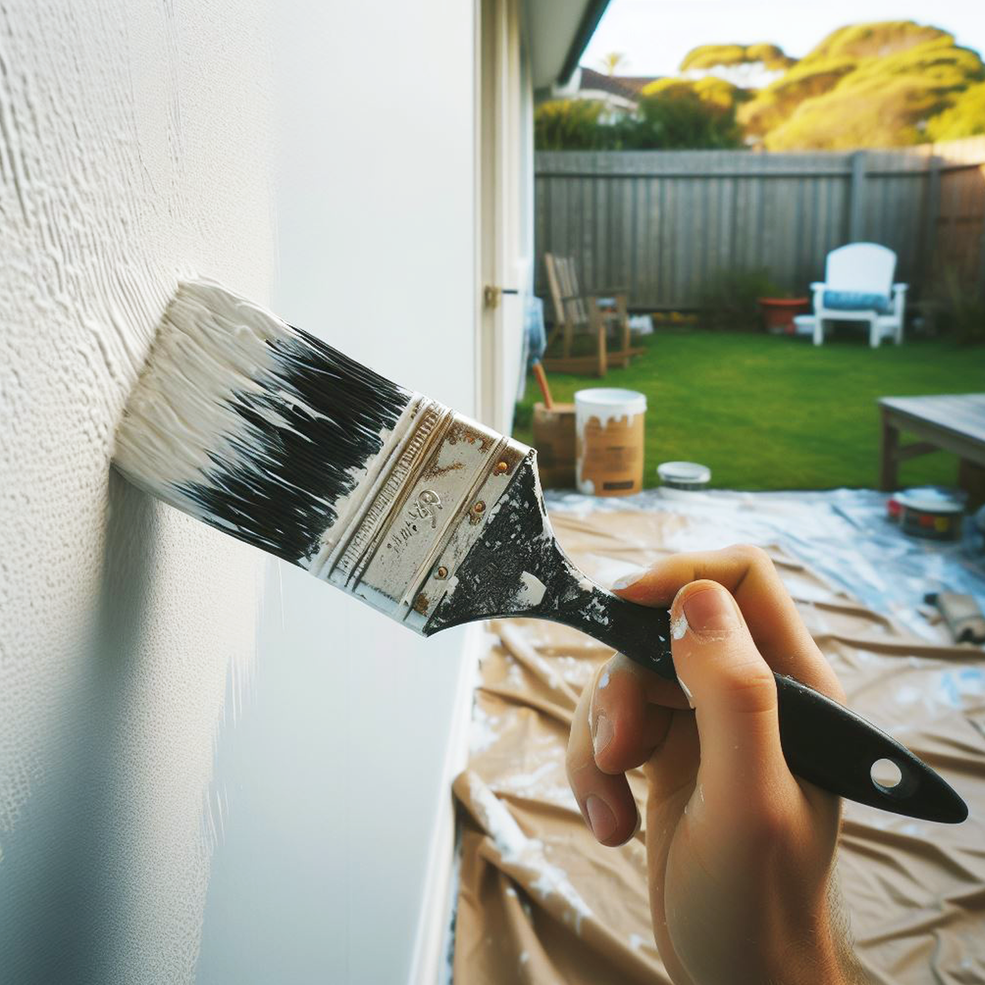 white heron paint brush