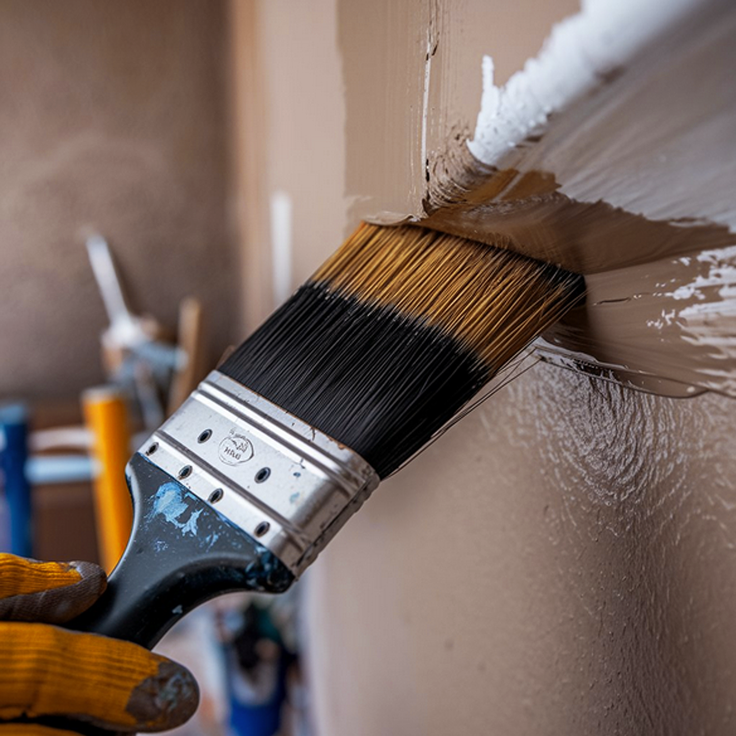 wood grain brown paint brush