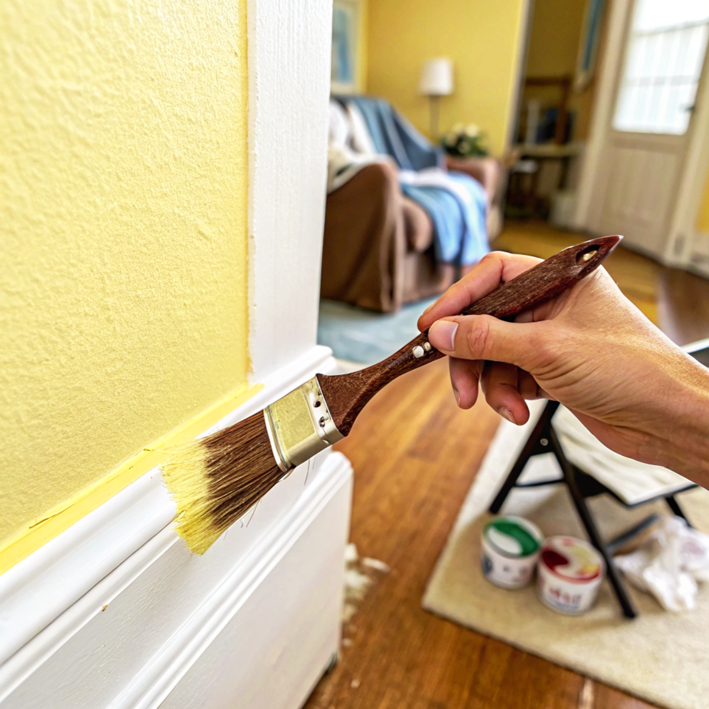 yellow tone paint brush