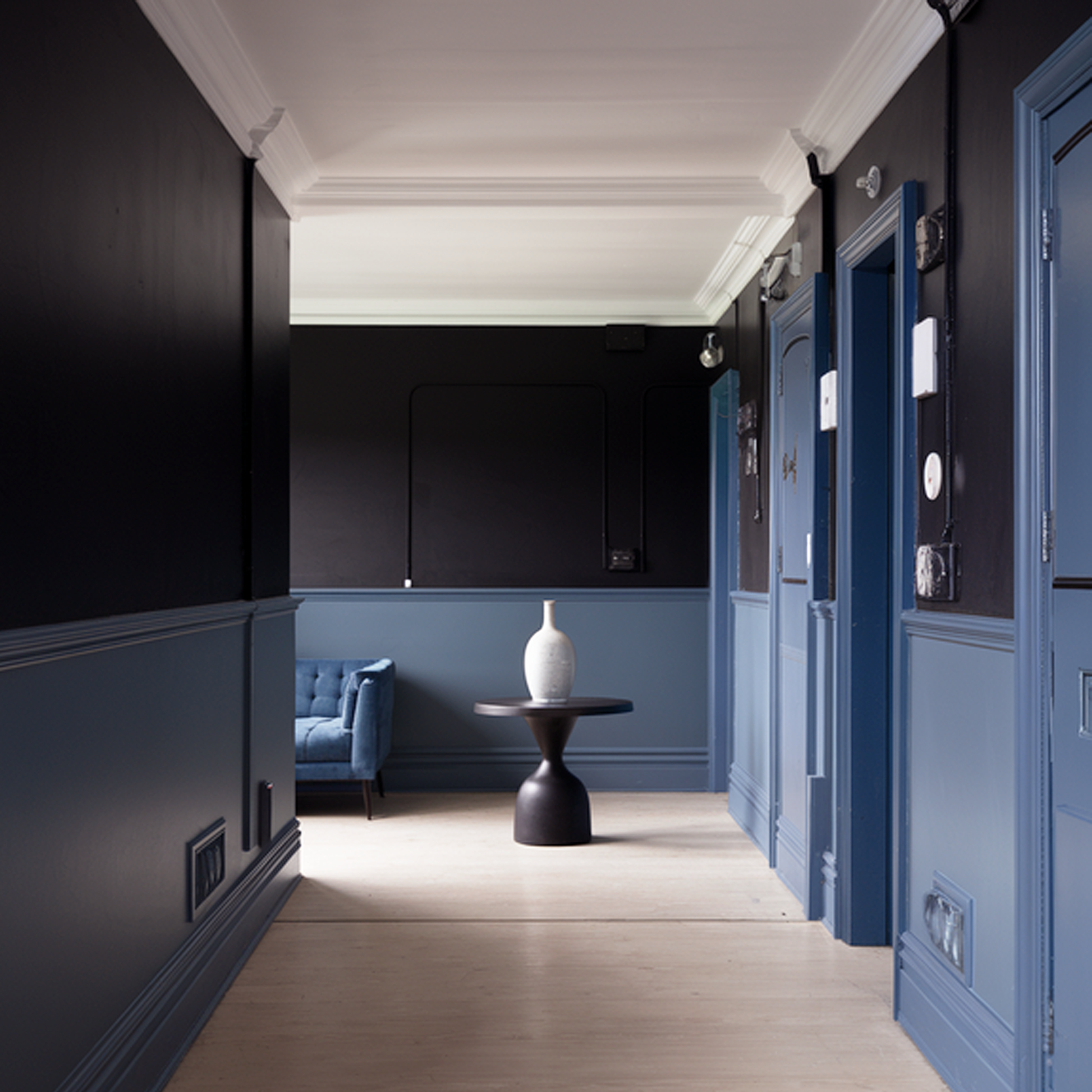 yin yang painted hallway