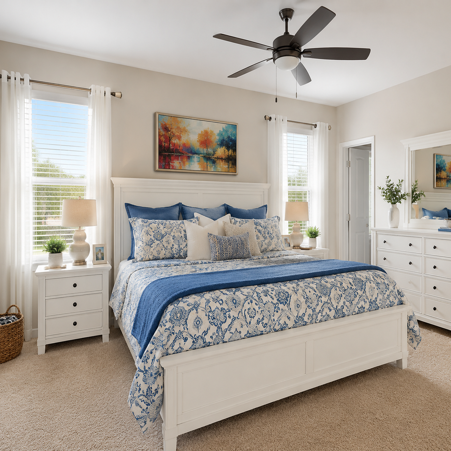 abalone painted bedroom