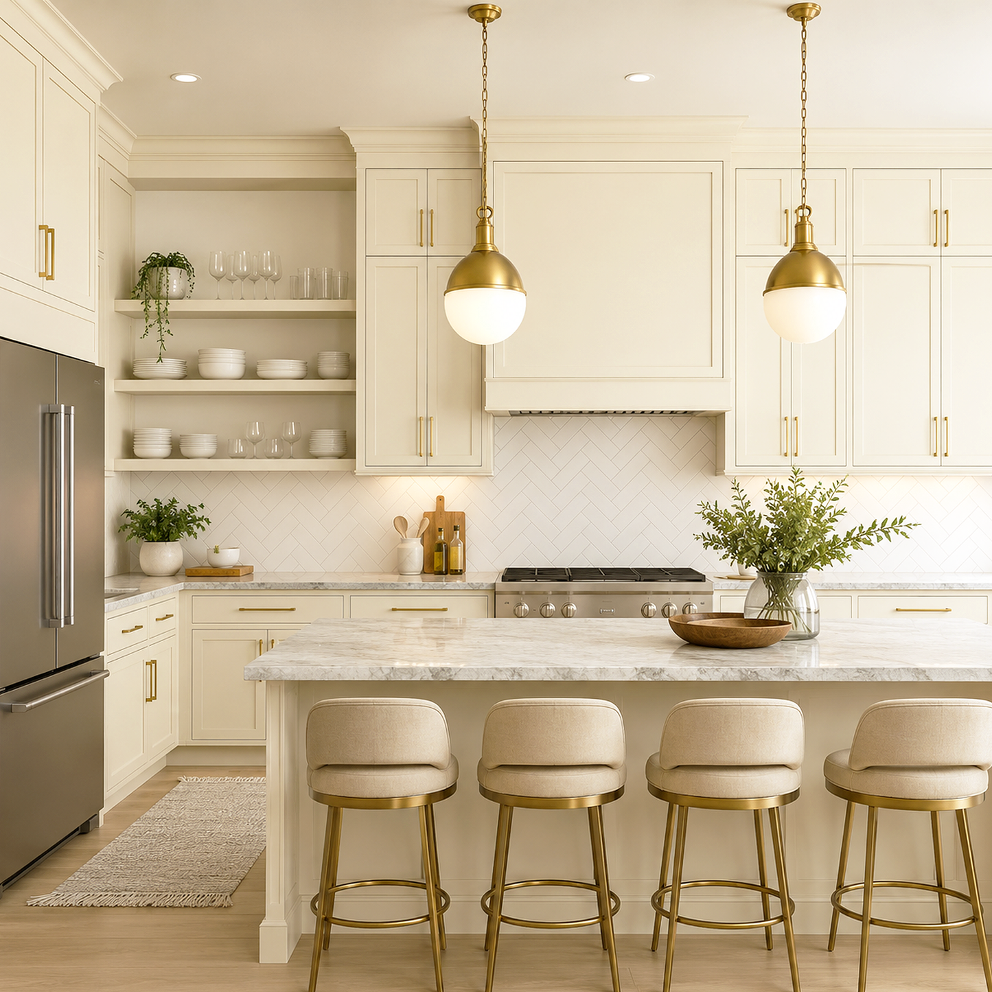 acadia white painted kitchen 