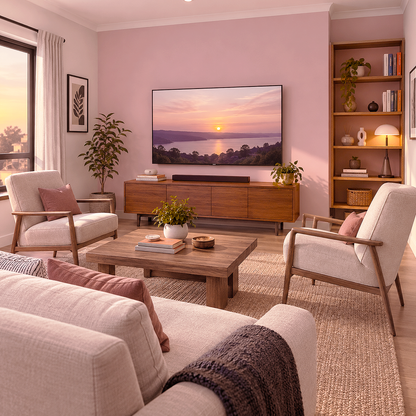 amaryllis painted living room