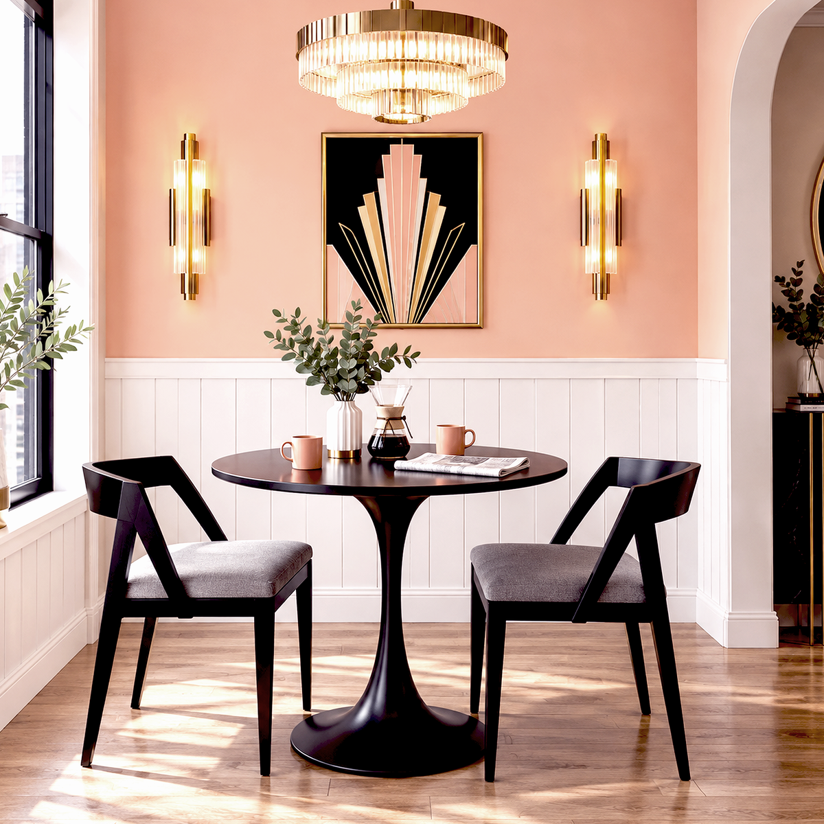 amber winds painted dining nook