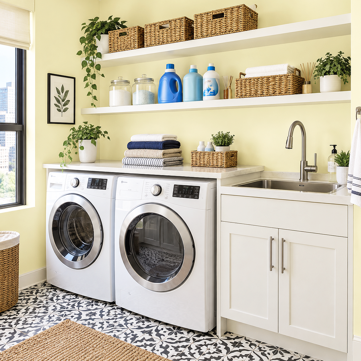 americas heartland painted laundry room