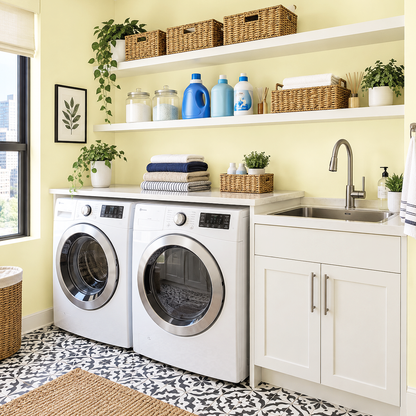 americas heartland painted laundry room