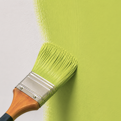 apple green paint brush
