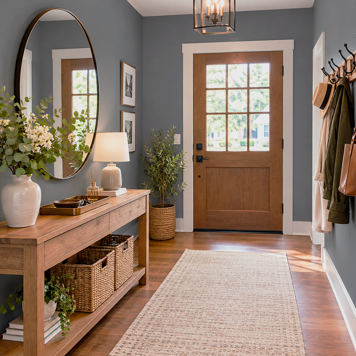 arctic seal painted hallway