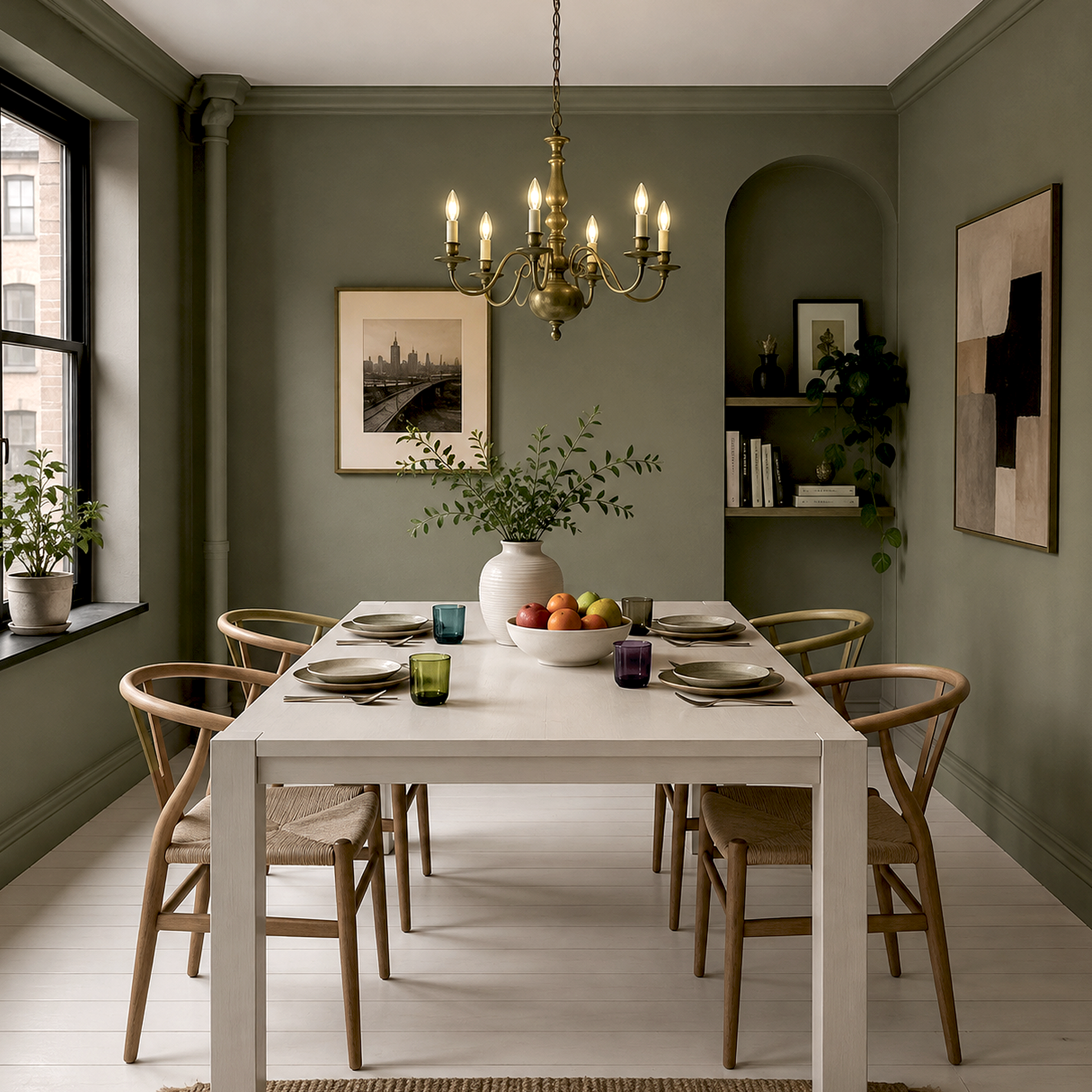 artichoke painted dining room