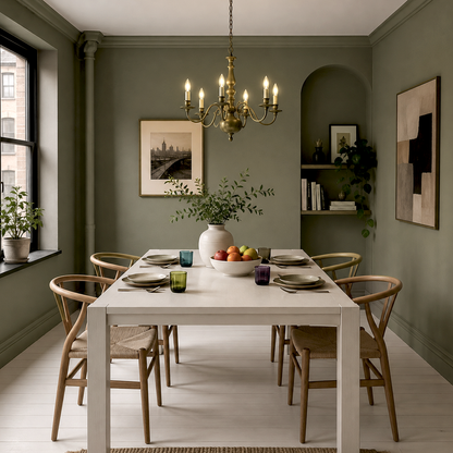 artichoke painted dining room