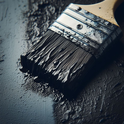 baby seal black paint brush