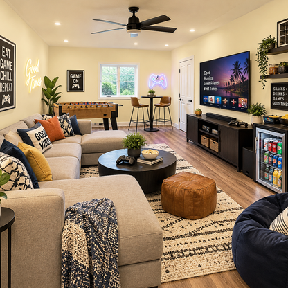 barley painted game room