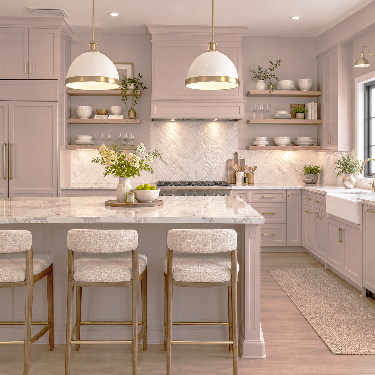 batik painted kitchen