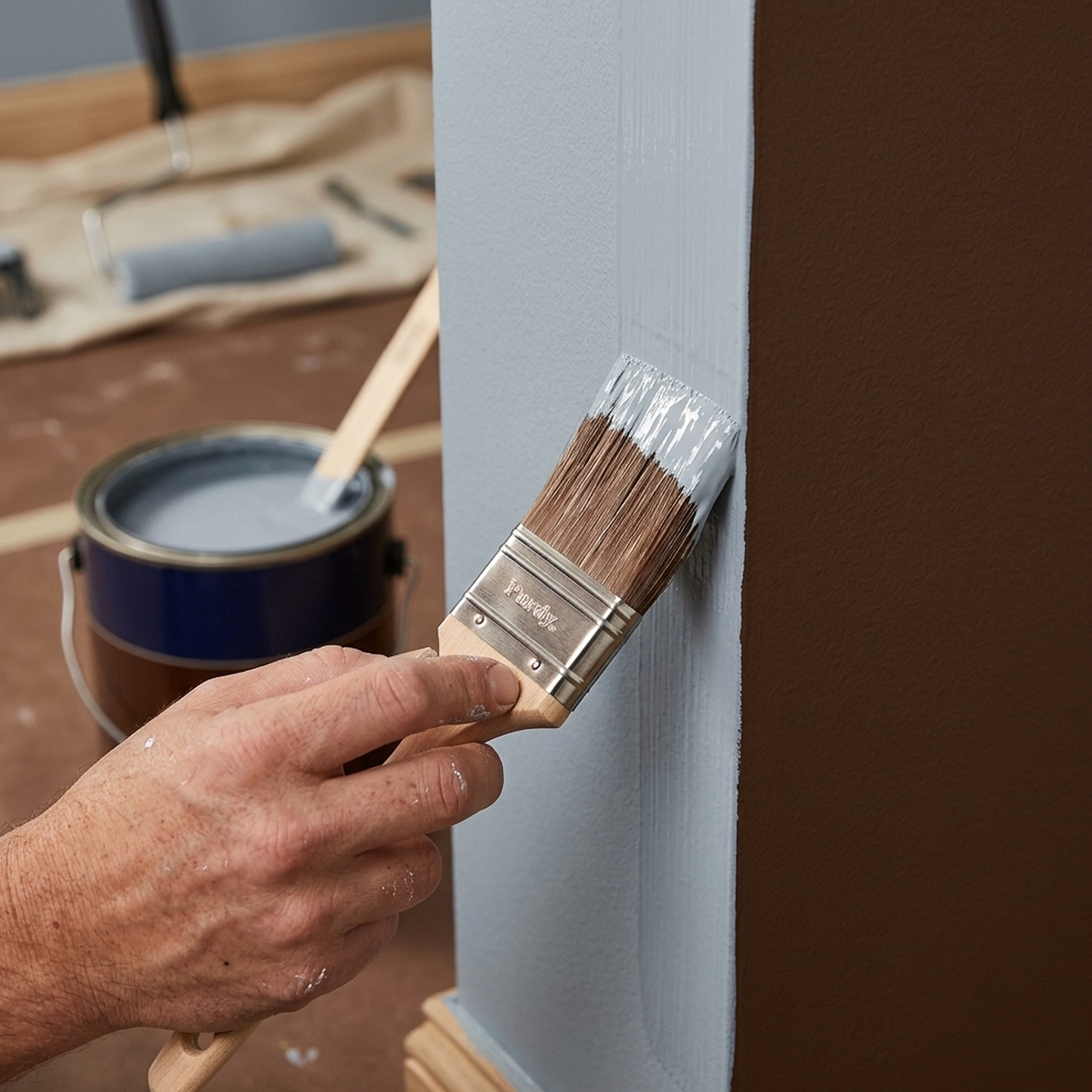 beacon gray paint brush