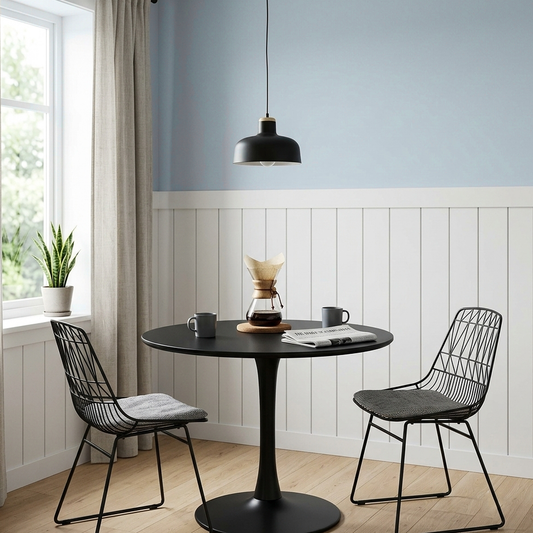 beacon gray painted dinning nook