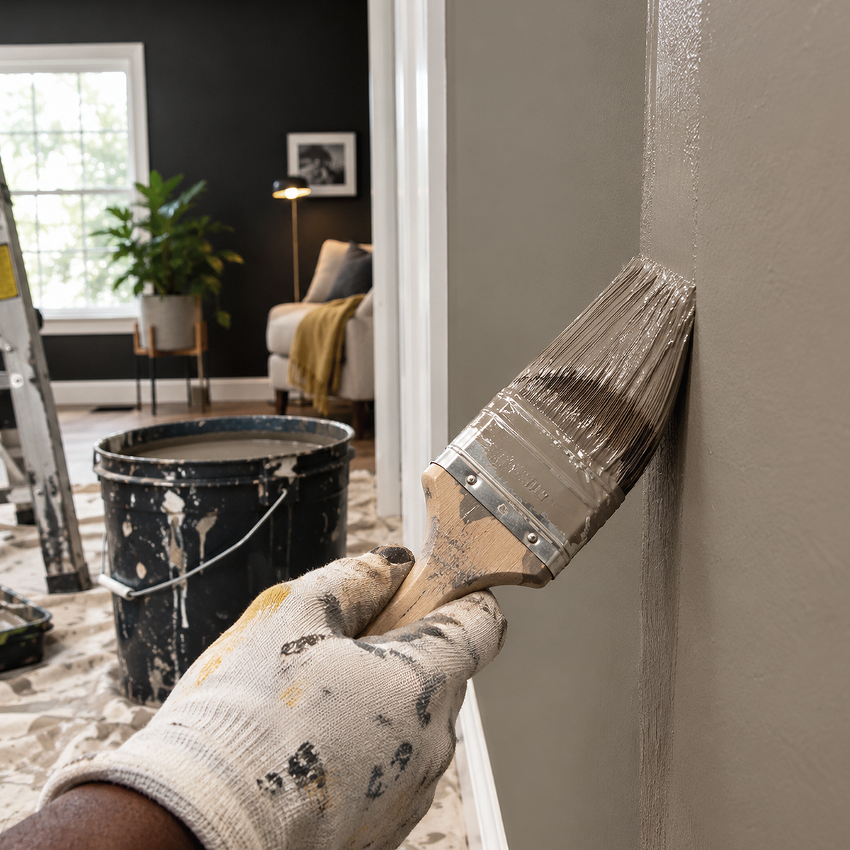 beigewood paint brush