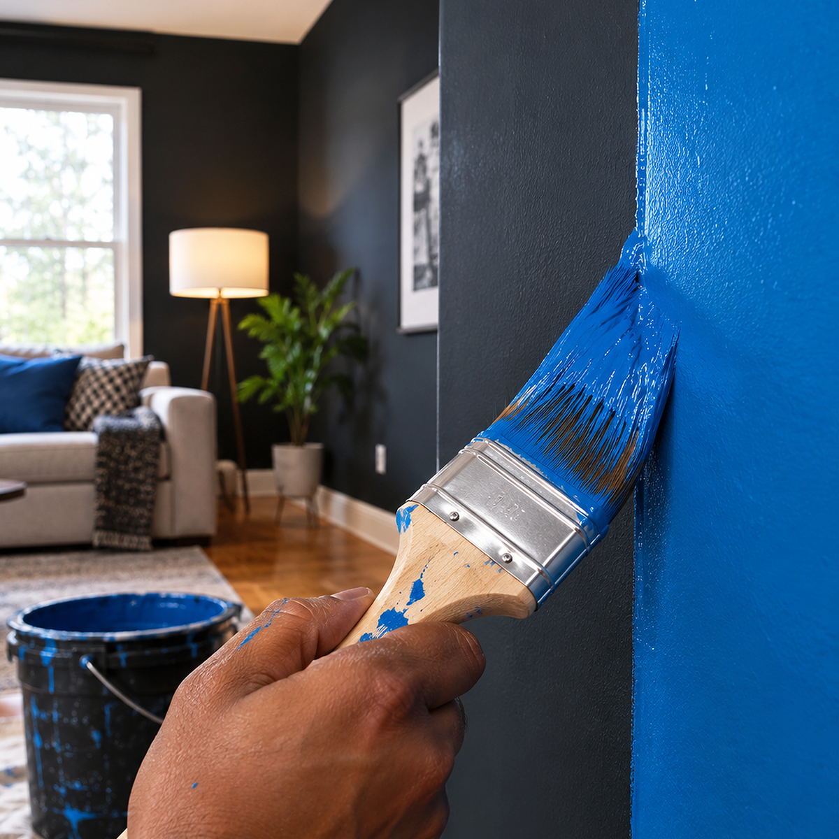 big country blue paint brush